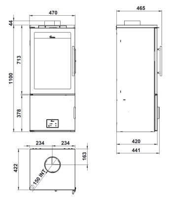  Печь-камин Lacunza Calais