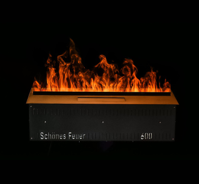 Встраиваемый электрический Schönes feuer 3D-камин FireLine 600 (черная панель)
