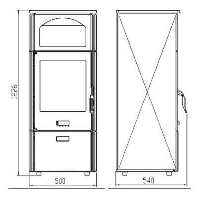  Печь Plamen LAGUNA (эмалированная, коричневая) 