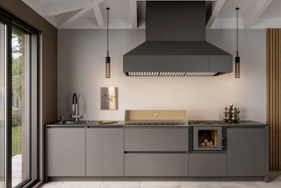 Кухня Astov BBQ № 5 (ширина 3500 мм)(готовое решение)