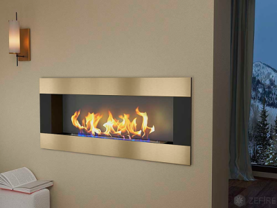 Биокамин Zefire Elliot horizontal 1500 латунный