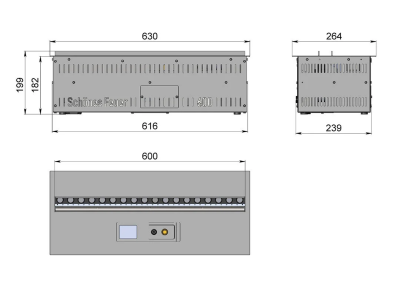 Встраиваемый камин-увлажнитель FireLine 600 Blue (черная панель)