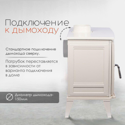  Печь-камин Loki Norway white