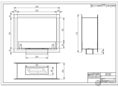 Биокамин Zefire сквозной Standart 500