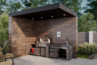 Кухня Astov BBQ № 2 (ширина 3440 мм) (готовое решение) Кухня Astov BBQ № 2 (ширина 3440 мм) (готовое решение)