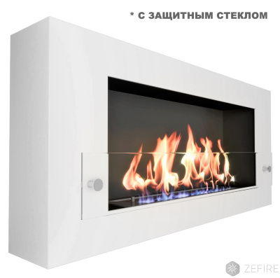 Биокамин Zefire Orion 900 (с белой рамкой со стеклом)