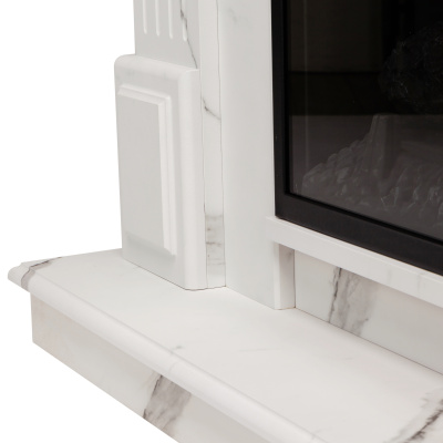 Портал для электрокамина Carolina 25,5 WT Мрамор белый