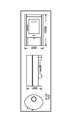  PANADERO Печь-камин Oval