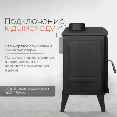  Печь-камин Loki Norway black