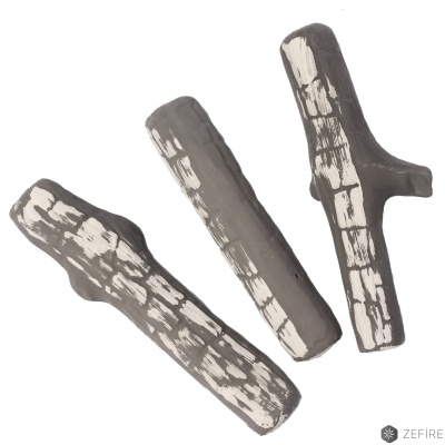 Керамические дрова обгорелые 3 шт