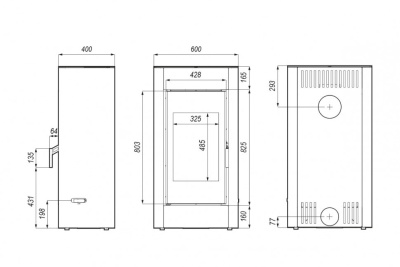  Печь-камин Defro HOME SOLUM, 9кВт