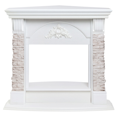 Портал для электрокамина Athena GR STD WT Corner (угловая)