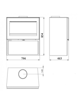  PANADERO Печь-камин Fenix
