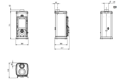  Печь La Nordica Super Max (черная или зеленая) 
