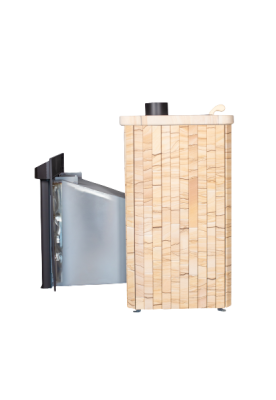  Банная печь Фёрингер Ламель Квадра ("Окаменевшее дерево" наборный)