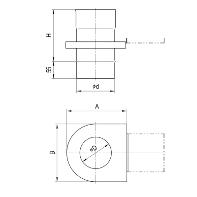 Шибер-задвижка Феррум (430/0,8) диам. 150