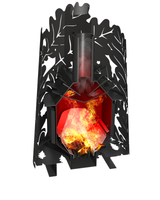  Банная печь Grill'D Dubravo 180 (длинный вынос, дверца со стеклом)