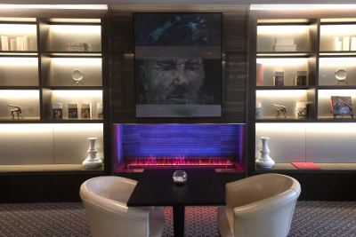 Встраиваемый электрический Schönes feuer 3D-камин FireLine 800 Blue Effect (черная панель)