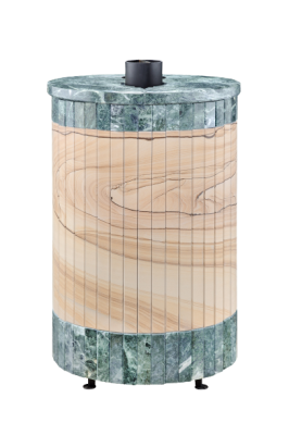  Банная печь Фёрингер Ламель Уют 18 ("Окаменевшее дерево" перенесённый рисунок+Змеевик)