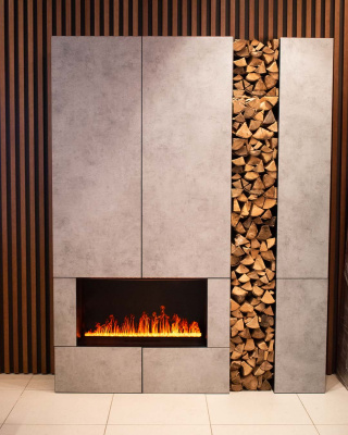 Встраиваемый электрический Schönes feuer 3D-камин FireLine 800 (черная панель)