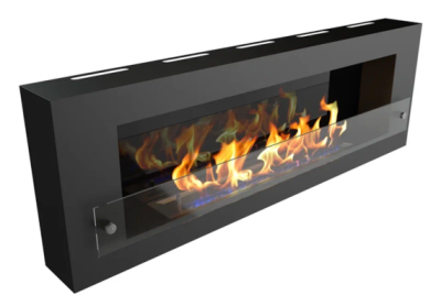 Биокамин Zefire Orion 1200 (черный со стеклом и стемалитом)