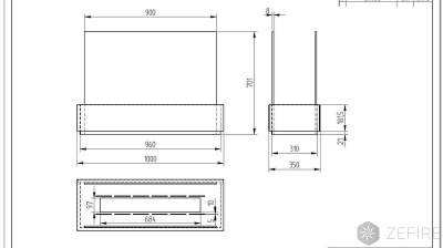 Биокамин Zefire Apolon (сатин)