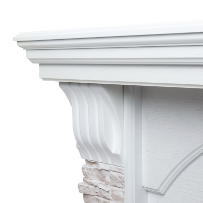 Портал для электрокамина Athena GR STD WT Corner (угловая)