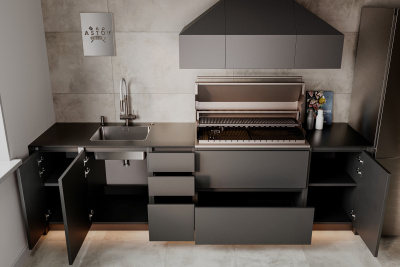 Кухня Astov BBQ № 1 (ширина 3000 мм) (готовое решение)