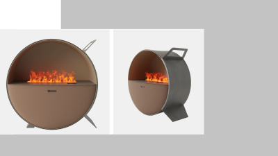 Паровой камин Airtone Unio с аудиосистемой (темная пудра)