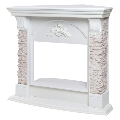 Портал для электрокамина Athena GR STD WT Corner (угловая)