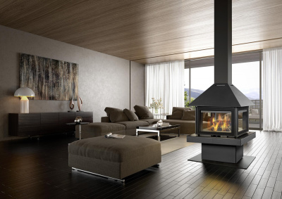 Дровяной камин ROCAL Giselle 90 Graffiti стальной