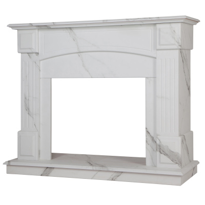 Портал для электрокамина Carolina 25,5 WT Мрамор белый