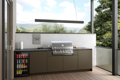 Кухня Astov BBQ № 15 (ширина 3050 мм)(готовое решение)