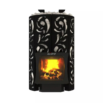  Банная печь Grill'D Violet Window Max (длинный выноc)