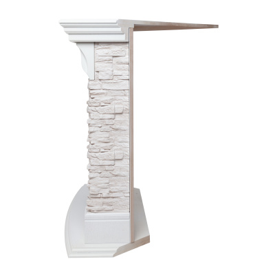 Портал для электрокамина Athena GR STD WT Corner (угловая)