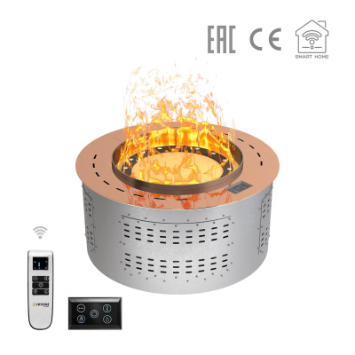 Паровой камин Airtone Vepo Round 600 мм (розовое золото зеркало) Паровой камин Airtone Vepo Round 600 мм (розовое золото зеркало)