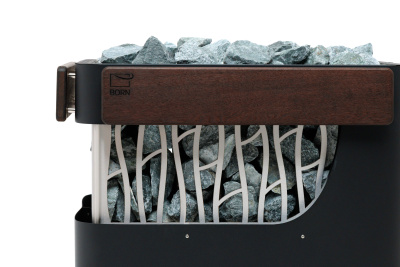 Электрическая печь для бани и сауны Born Stone Black 18 кВт (черный кожух) Электрическая печь для бани и сауны Born Stone Black 18 кВт (черный кожух)