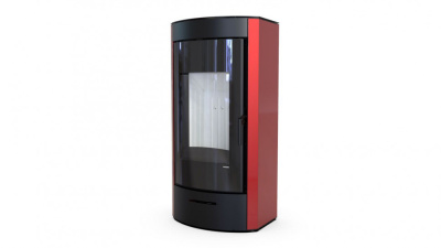  Печь-камин Defro HOME ORTI 9кВт, красная сталь