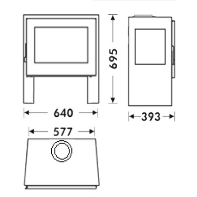  PANADERO Печь-камин CAPRI TRIVISION