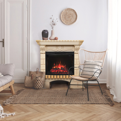 Электрокамин Bolero 25/25,5 WT с очагом Evrika 25,5