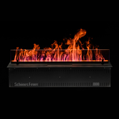 Встраиваемый электрический Schönes feuer 3D-камин FireLine 800 (черная панель)