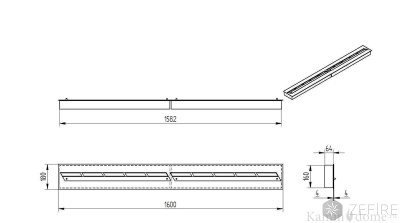 Прямоугольный контейнер Zefire 1600 Прямоугольный контейнер Zefire 1600