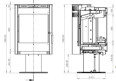  EMBER Отопительная печь Радмила 500 D