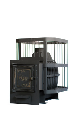  Чугунная банная печь НМК "Сибирь-20". Универсальная чугунная дверца (сетка)