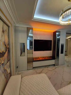 Встраиваемый электрический Schönes feuer 3D-камин FireLine 1200 (черная панель)