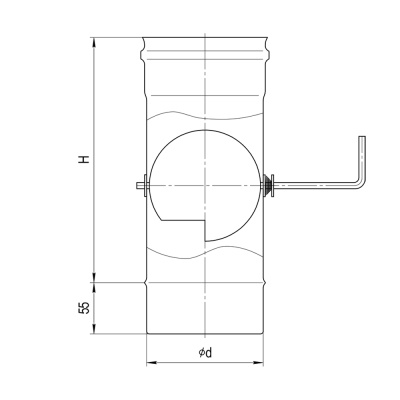 Шибер Феррум (430/0,8) диам. 115