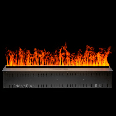Встраиваемый электрический Schönes feuer 3D-камин FireLine 1000 (черная панель)