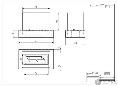 Биокамин Zefire Galea черный
