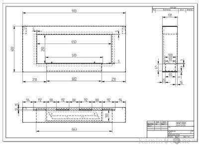 Биокамин Zefire Orion 900 (черный со стеклом и стемалитом)