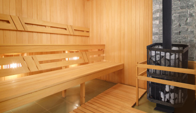 Чугунная банная печь НМК Сибирь-24 в сетке с панорамной дверцей Чугунная банная печь НМК Сибирь-24 в сетке с панорамной дверцей